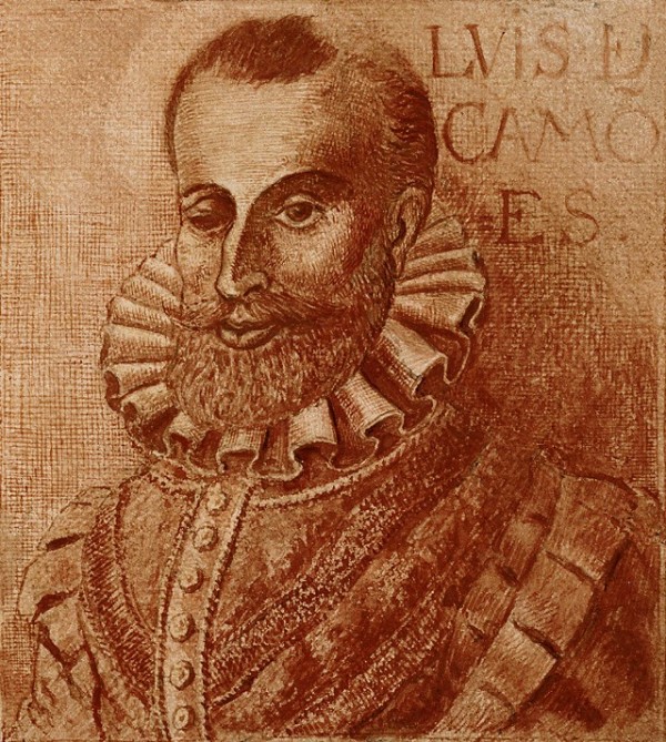 The Portuguese make a handwritten copy of a poem by Luís de Camões