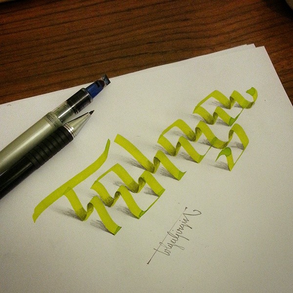 3D Calligraphy Jumps Off the Page