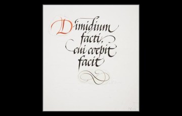 Dimidium facti, qui coepit facit (He who has begun has the work half done)