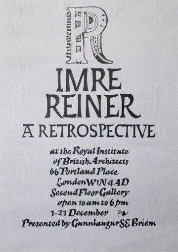 Imre Reiner Exhibition Poster