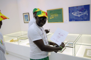 Foreign fans of the World Cup 2018 in the Contemporary Museum of Calligraphy Foreign fans of the World Cup 2018 in the Contemporary Museum of Calligraphy