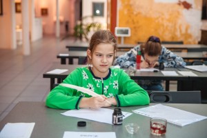 Test of the quill at the children’s course Test of the quill at the children’s course