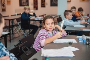 Test of the quill at the children’s course Test of the quill at the children’s course