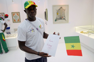 Foreign fans of the World Cup 2018 in the Contemporary Museum of Calligraphy