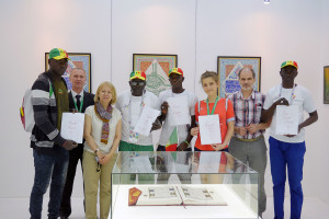 Foreign fans of the World Cup 2018 in the Contemporary Museum of Calligraphy