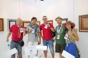 世界杯外国球迷参观现代书法博物馆 世界杯外国球迷参观现代书法博物馆