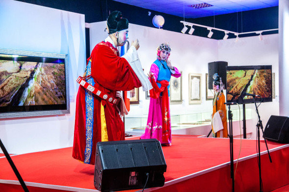 Performance of Chinese "Shandong ensemble of Lu theater" at the Contemporary Museum of Calligraphy