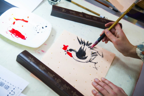 Guohua Style Fire Rooster workshop