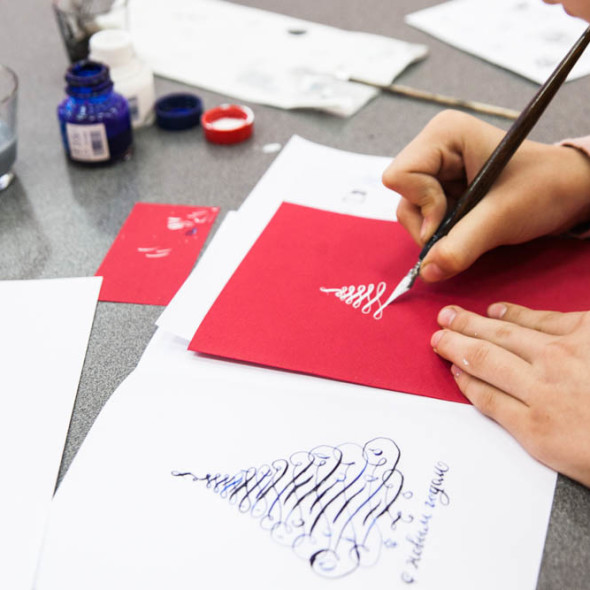 New Year crash course “Holiday pointed pen calligraphy”