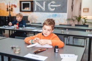 Test of the quill at the children’s course Test of the quill at the children’s course