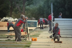 Возведение павильонов для III Международной выставки каллиграфии Возведение павильонов для III Международной выставки каллиграфии
