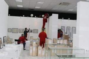 Подготовка к открытию новой экспозиции