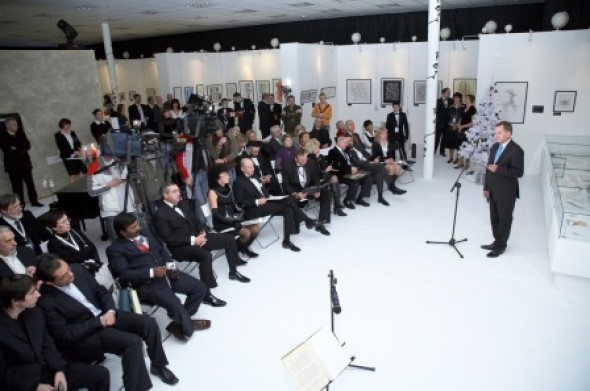 The opening ceremony of the new exhibition at the Contemporary Museum of Calligraphy