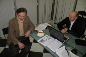 Pyotr Chobitko arrived at MVK office to meet Aleksei Shaburov