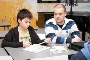 The first children’s class at the School of Calligraphy The first children’s class at the School of Calligraphy
