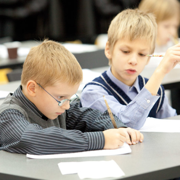 Young enthusiasts of beautiful handwriting