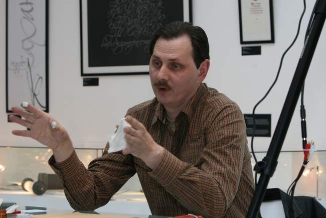 December, 10, 2008. “Master class for adults and children”. Master class by Anatoly Moshchelkov, a Moscow calligrapher