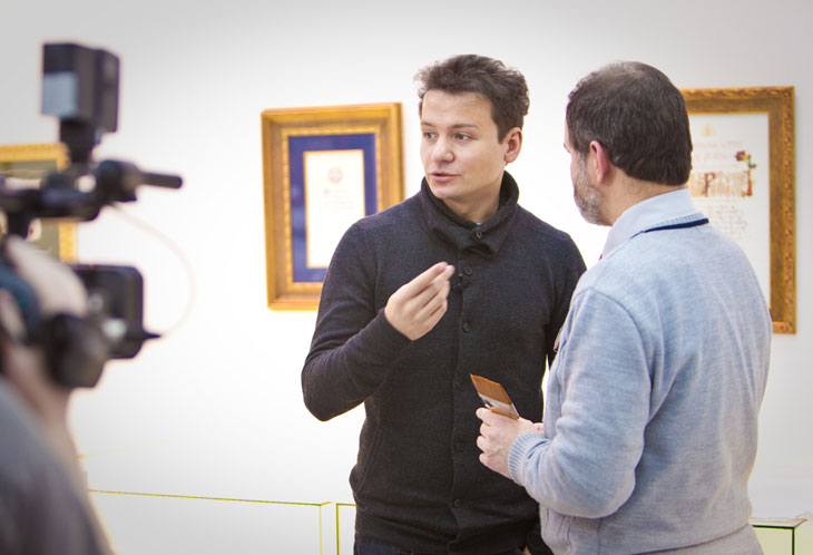  Channel 1 Russia again on a visit at the Contemporary Museum of Calligraphy
