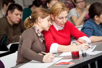 December 10, 2011. Holiday workshop class was held at the Contemporary Museum of Calligraphy