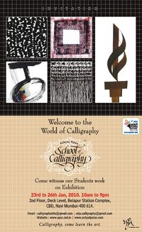 An invitation to the world of calligraphy. The first exhibition of the Achyut Palav School of Calligraphy