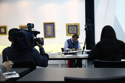 NTV TV-channel at the Contemporary Museum of Calligraphy 