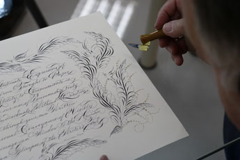 A crash course on Spencerian script by Michael Sull held in Contemporary Museum of Calligraphy