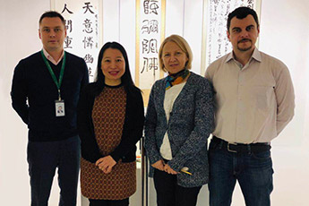 Chinese guests paid a social visit to Contemporary Museum of Calligraphy