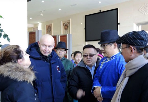 Alexey Shaburov sees the exhibit of the Museum of Secret Mongolian History