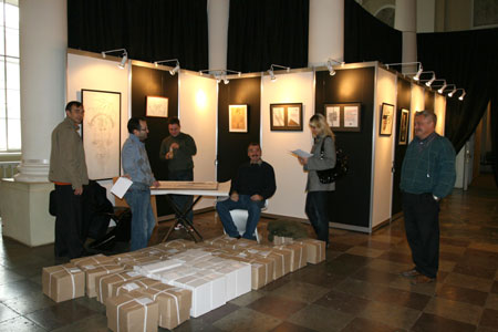 Some Finishing Touches for the International Exhibition of Calligraphy