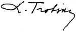 Подпись Льва Давидовича Троцкого