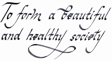 To form a beautiful and healthy society - mission of the calligraphic exhibition